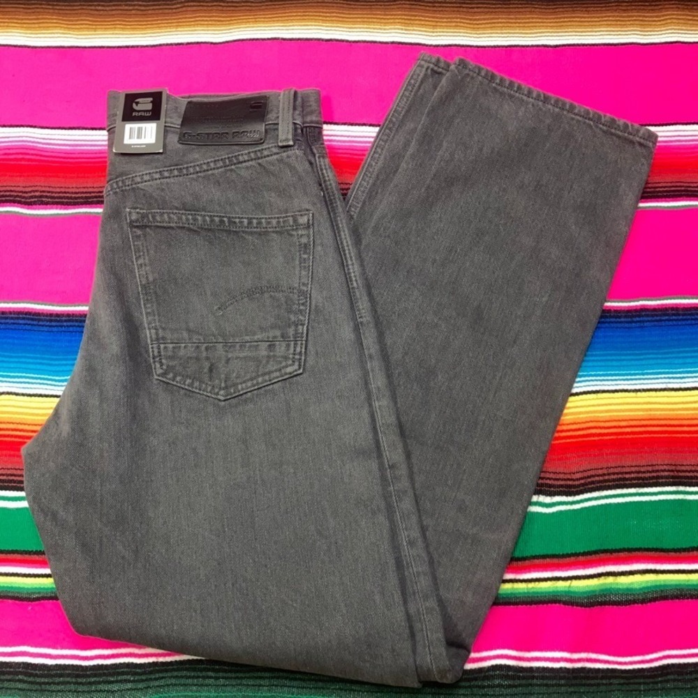 NWT‎ G-Star Raw Jeans Mens 28x32 Dakota Regular Straight Gret Button Fly Italian